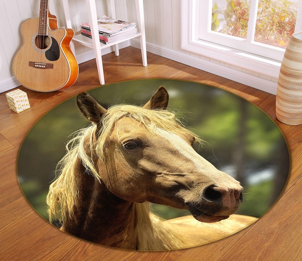 3D Sunshine Horse Non-Slip Rug Mat Elegant Photo Carpet Romy AHO186924
