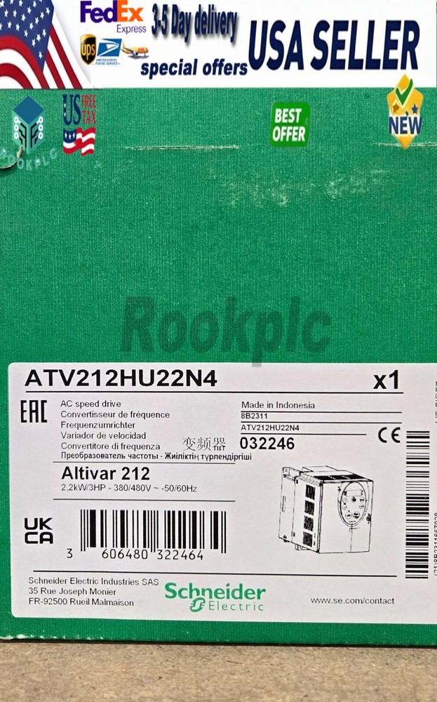 ATV212HU22N4 Schneider Electric Altivar 212 VFD, 460/3, 3HP - BRAND NEW-IN BOX