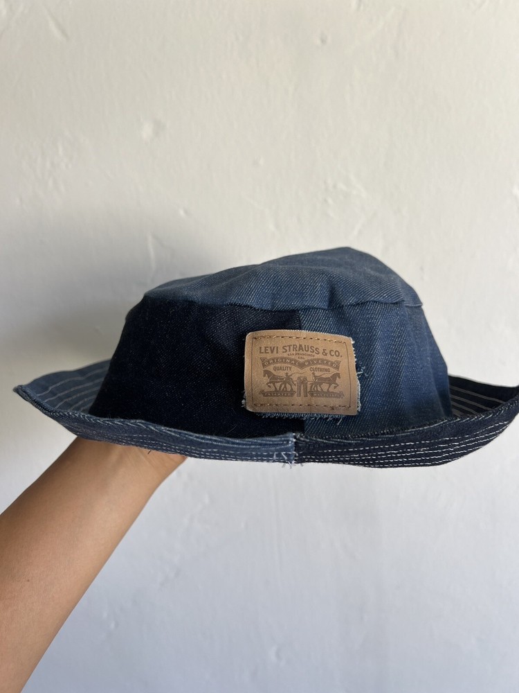 Handmade Levi Bucket Hat Mens One Size Strauss Signature Cap Fishing Brim