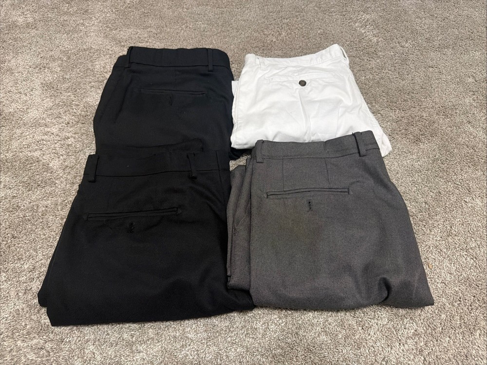 Men’s Lot of 4 Casual Dress Pants 36x32 Read Description For More