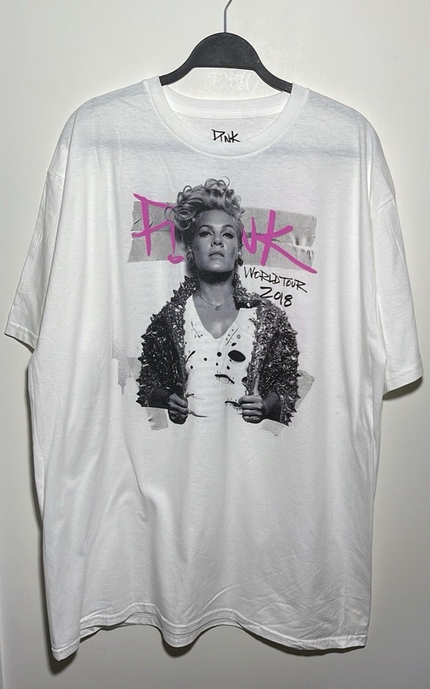 P!nk Beautiful Trauma World Tour 2018 White Shirt 2XL Concert Band NWOT