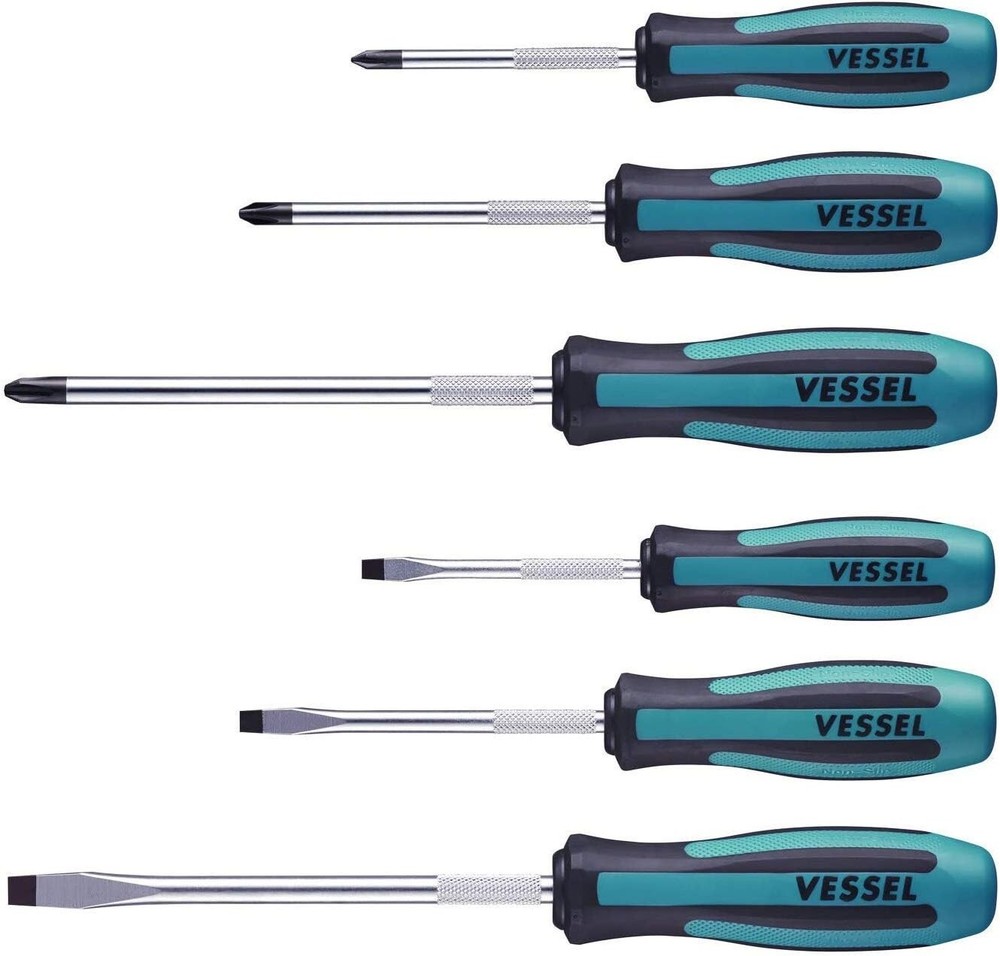 VESSEL MEGADORA Screwdriver Set 6pcs. 9006PB (Paper Box)