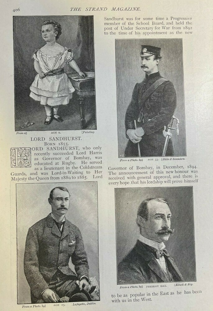 1895 Lord Sandhurst Governor of Bombay
