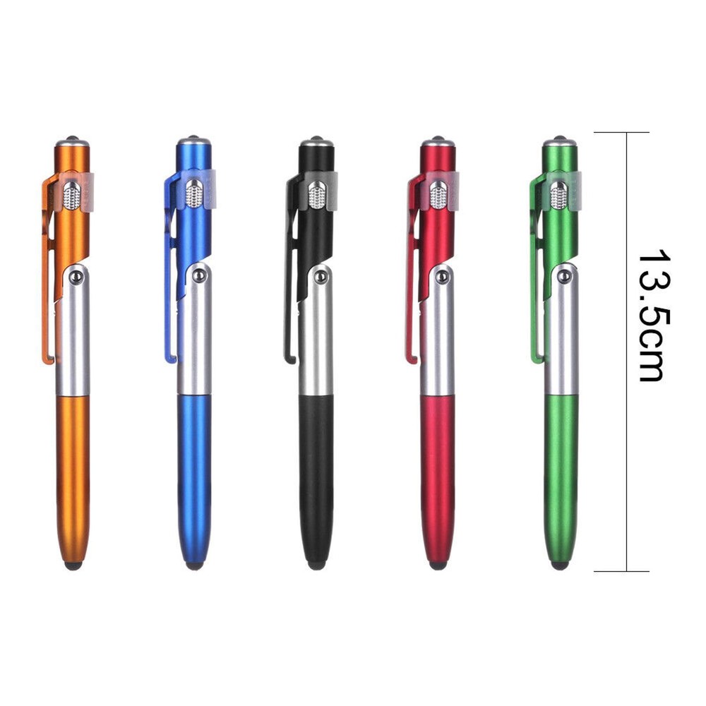 4-in-1 Multi-Functional Capacitive Touch Ballpoint Pen with Built-in LED Flashlight, Phone Stand, and Foldable Design – Stylish and Practical All-in-One Tool