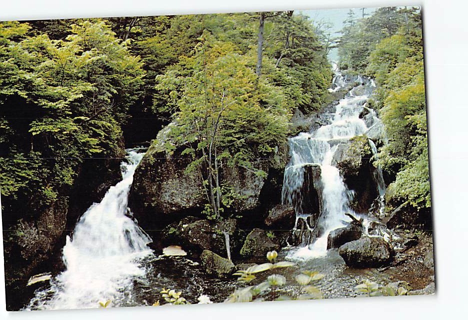 Postcard Ryuzu Falls Nikko Japan