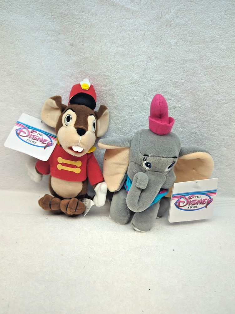 Vtg Disney Store Exclusive Dumbo/Timothy Plushie's New w Tag's (Retired)