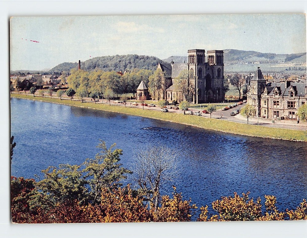 Postcard The Cathedral from the Castle Terrace Inverness Scotland