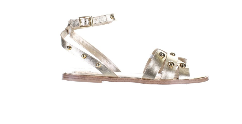 Vince Camuto Womens Cally Gold Ankle Strap Sandals Size 8 (7799347)