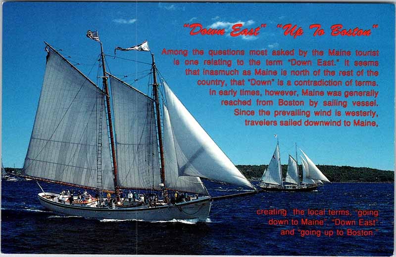 Postcard BOAT SCENE State of Maine ME AK3570