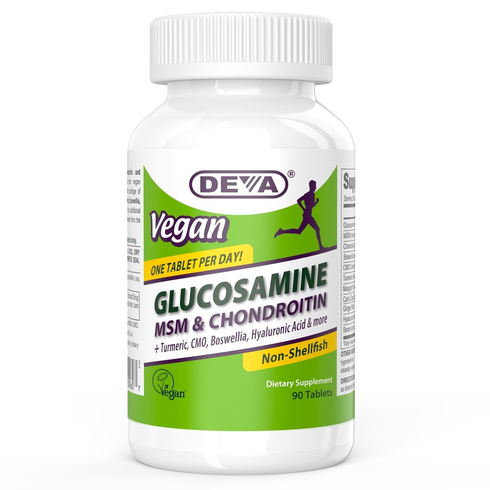 Vegan Glucosamine MSM & Chondroitin + Turmeric, CMO, Boswellia, Hyaluronic Ac...