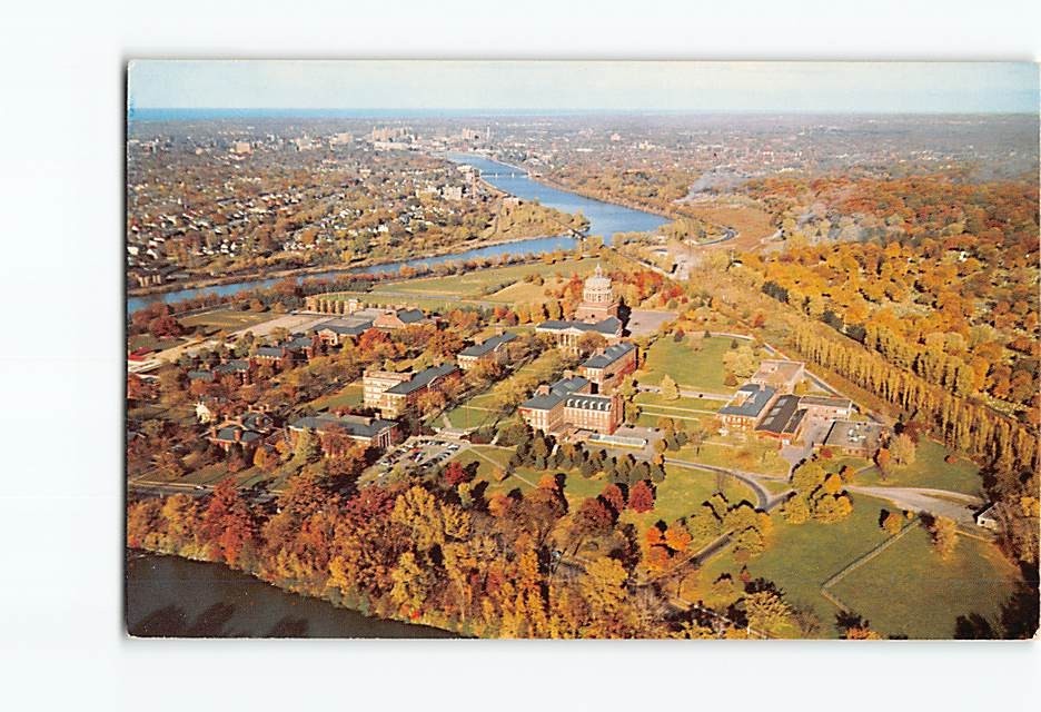 Postcard Panoramic View of the River Campus University of Rochester New York USA