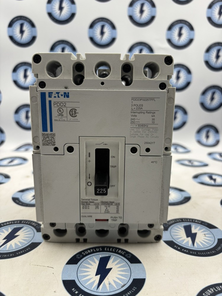 Eaton PDD23F0225TFFL 3 Pole 225 Amp 240V Circuit Breaker PDD
