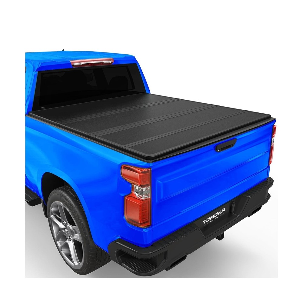 TOMOKA Hard Quad-fold Truck Bed Tonneau Cover Compatible for 2007-2026 Chevy ...