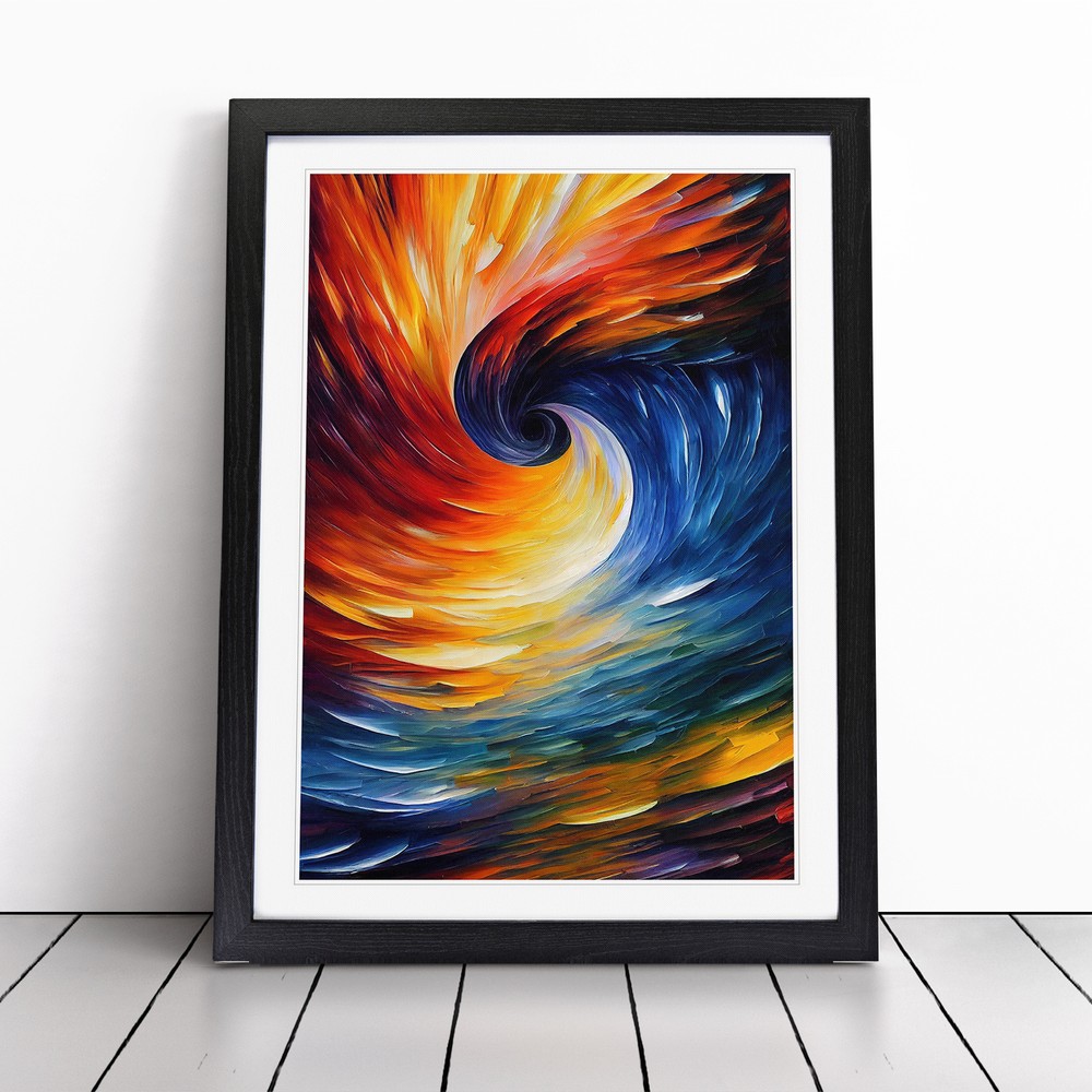 Ocean Wave Abstract No.5 Wall Art Print Framed Canvas Picture Poster Decor