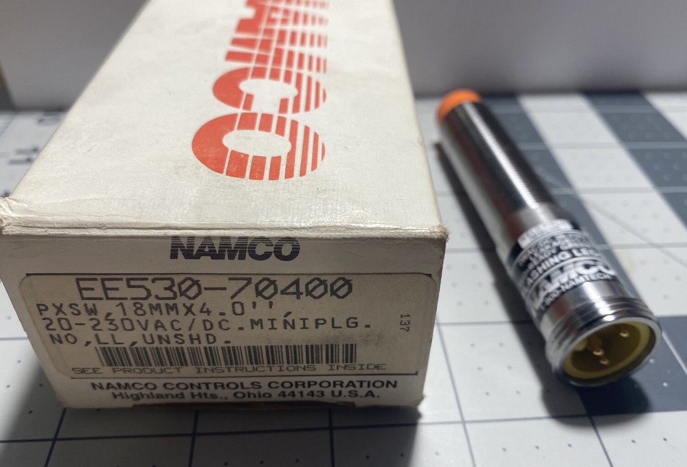 Danaher Controls Namco Ee530-70400 Proximity Switch 20-230Vac/Dc 18Mm