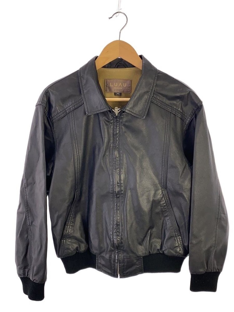 Leather Jacket Blouson/M/Leather/Blk/Plain 3499