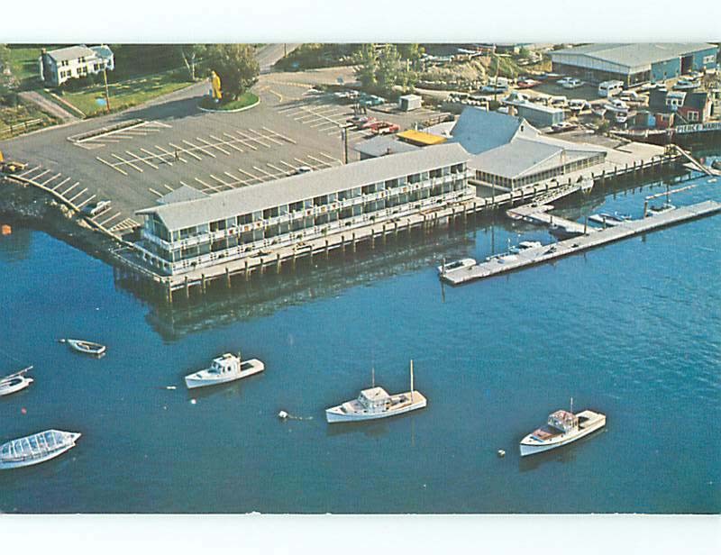 Unused Pre-1980 BROWN BROS WHARF MOTEL & RESTAURANT Boothbay Harbor ME s3294