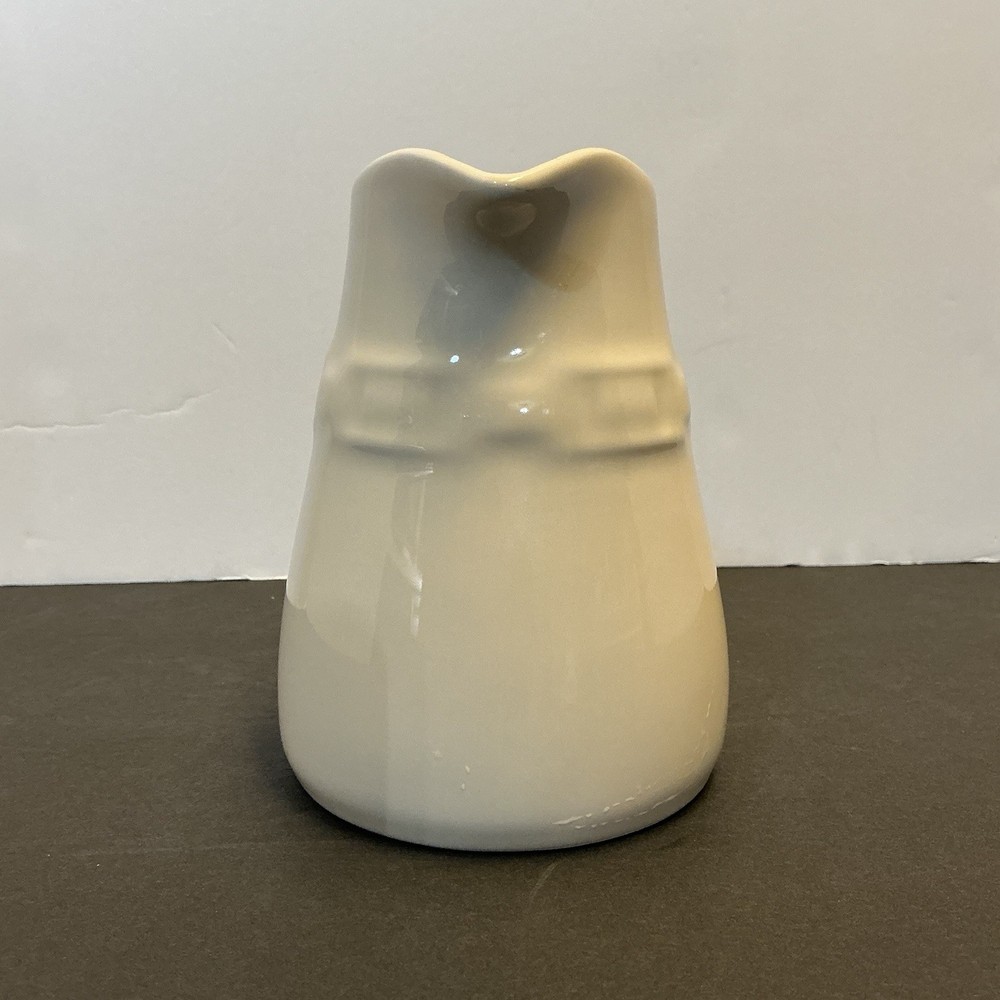 Longaberger Woven Traditions Ivory Creamer Pitcher Basket Weave Discontinued ￼