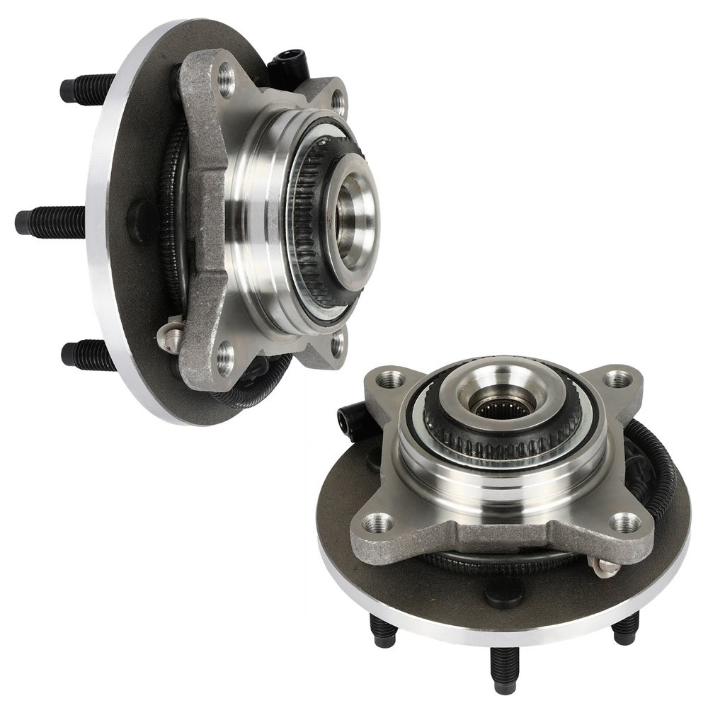 For 2004-2008 Ford F150 Expedition [ 4WD ] 6 Lug Front Wheel Hub Bearing Pair