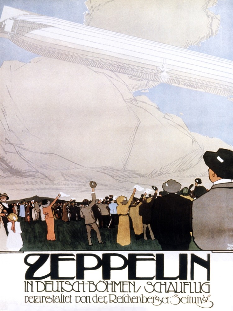 Zeppelin German Decorative Poster. Fine Graphic Art. Wall Interior Design 2338