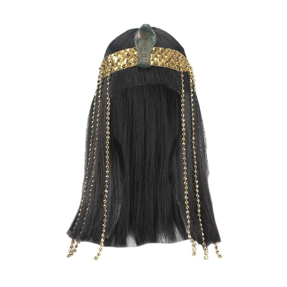 Black Cleopatra Wig Versatile for Women Bob Outfit for Carnival Dating Halloween
