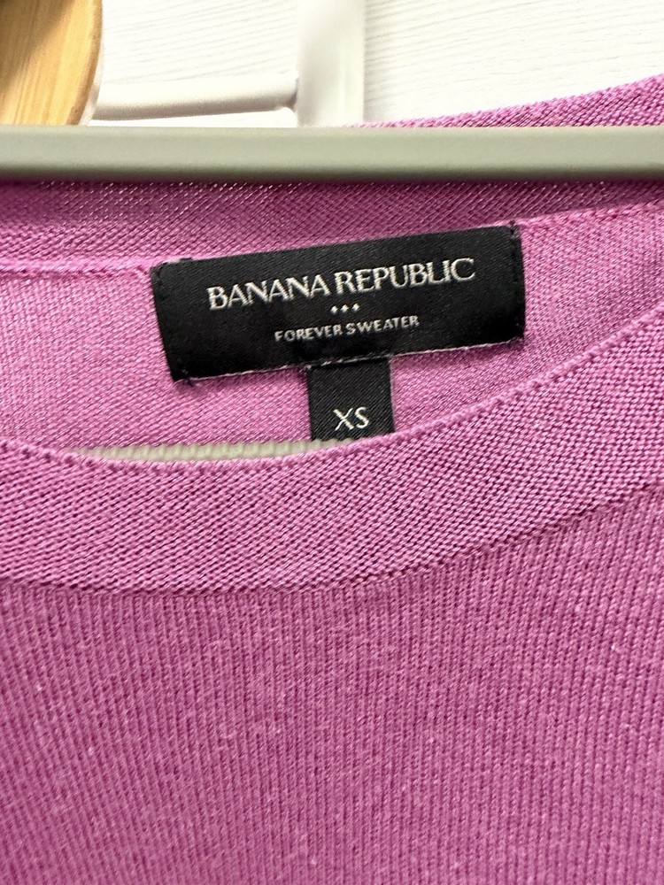 Banana Republic Forever Sweater Pink Crew Neck Lightweight XS