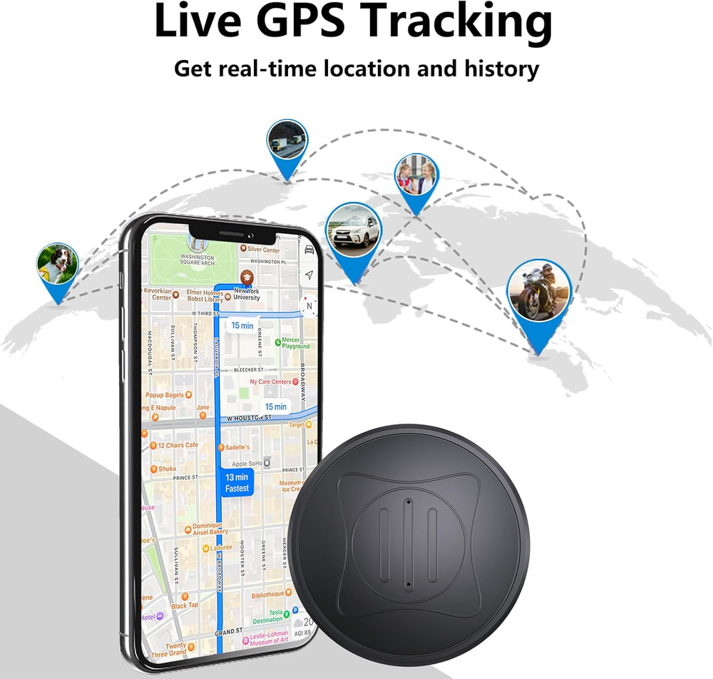 Portable Magnetic GPS Tracker for Vehicles Pets Real Time Tracking