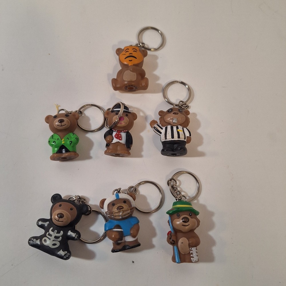 Star Awards Keychain Vintage 80s Bears 7 Collectible