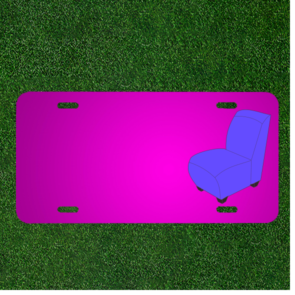 Create Your Own Custom Personalized Armless Blue Car License Plate with Names for a Unique Touch