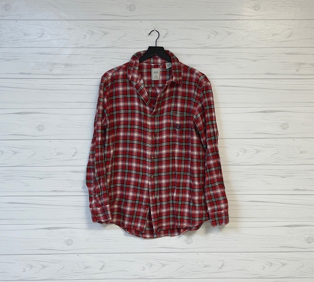 Chaps Ralph Lauren shirt mens size large button up long sleeve plaid red