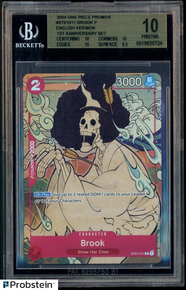 2024 One Piece Brook English Version 1st Anniversary Set BGS 10 PRISTINEPROBSTEIN is actively accepting consignments !!