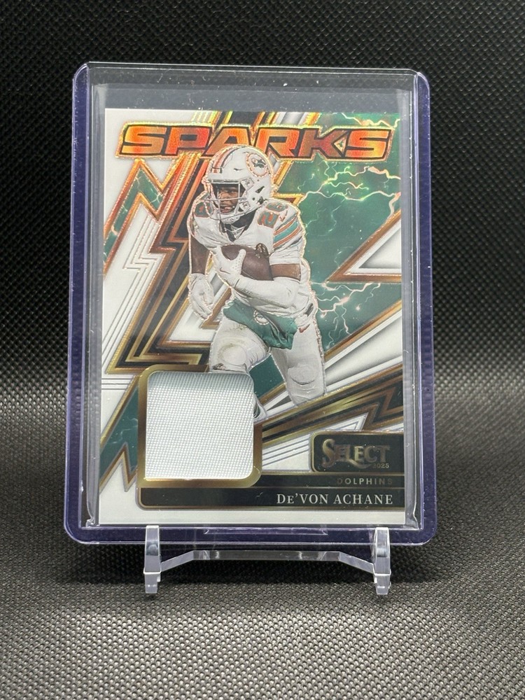 Panini Select 2025 Prizm Sparks De'Von Achane #SPK-DAE Dolphins /99