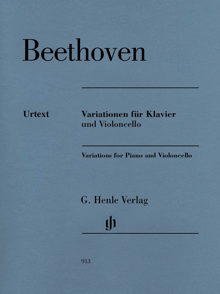 Beethoven Variations for Piano Cello Henle Urtext Classical Sheet Music Book