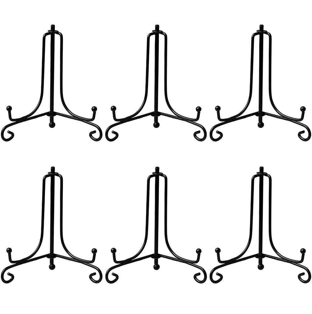 6 Pack 8 Inch Iron Display Stand with Anti-Slip Plate for Displays