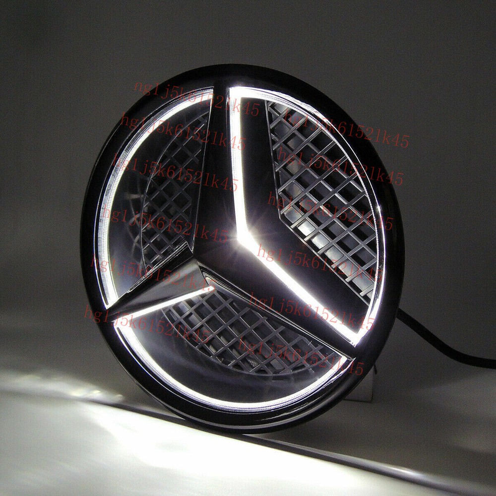Gloss Black Star Emblem Illuminated LED Light For 2013-2018 W205 W212 CLA Grille