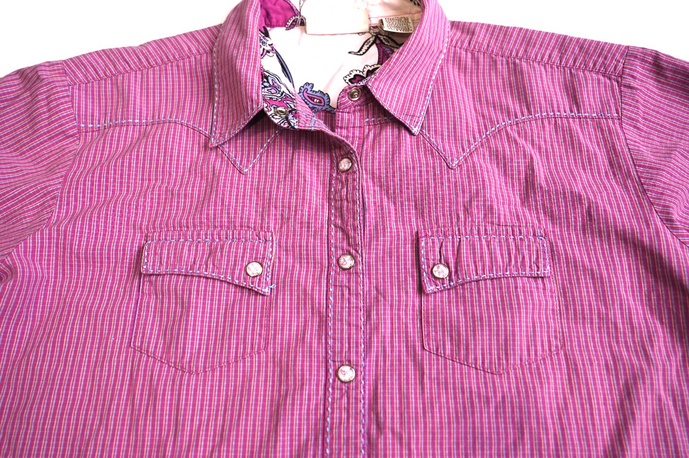 Wrangler Women's Long Sleeve Button Up Shirt Size Large Western Top