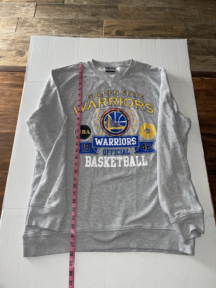 Golden State Warriors Crewneck Sweatshirt Adult XL Gray Pullover NBA