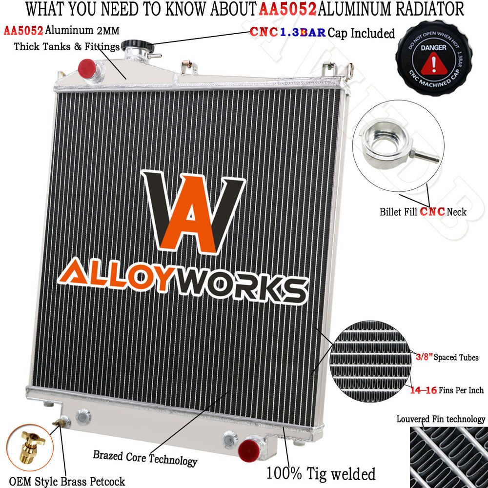 3-Row Radiator for 2006-2010 Ford Explorer Sport & Mercury Mountaineer 4.0L 4.6L V6 V8