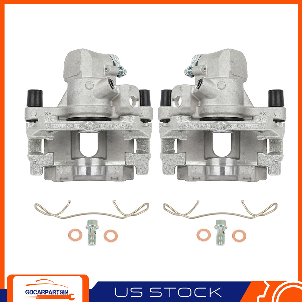 Rear Brake Calipers with Bracket Pair for 2010-2013 Mazda 3