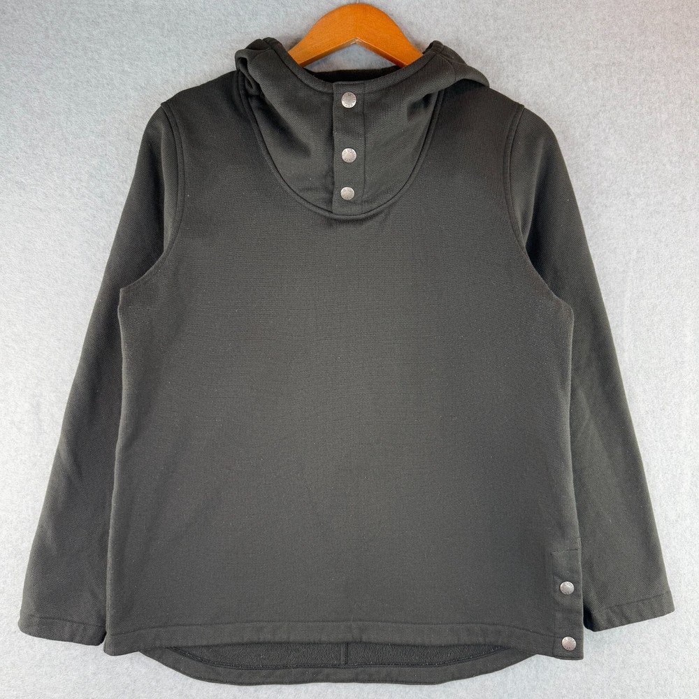 North Face Womens L Charcoal Gray Fleece Lined Hoodie Long Sleeve Outdoor