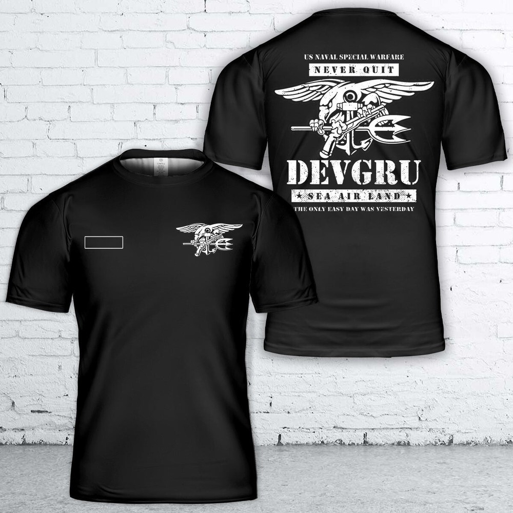 Custom US Navy SEAL Team Six DEVGRU 3D Name T-Shirt