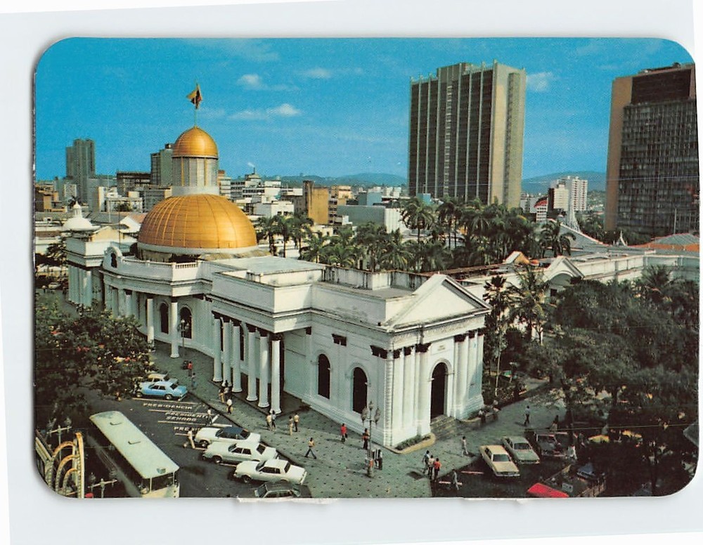 Postcard El Capitolio y las Torres del Centro Simón Bolivar, Caracas, Venezuela