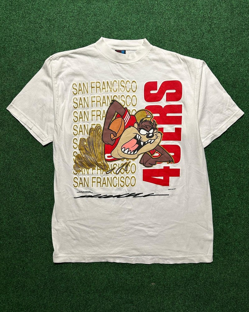 San Francisco 49ers Looney Tunes Taz Graphic White T-Shirt Sizes S-5XL HN1205
