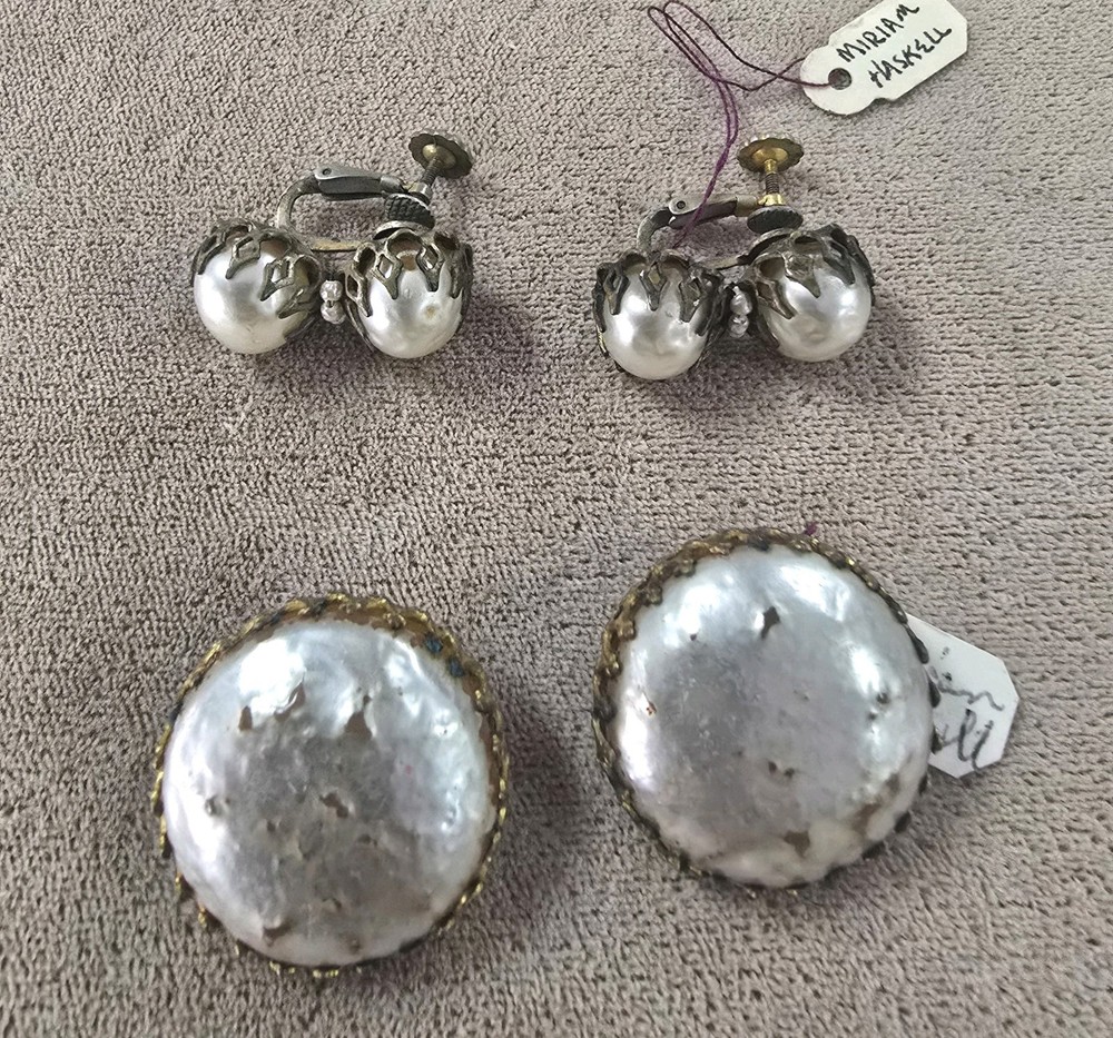 Vintage Miriam Haskell Clip & Screwback Earrings