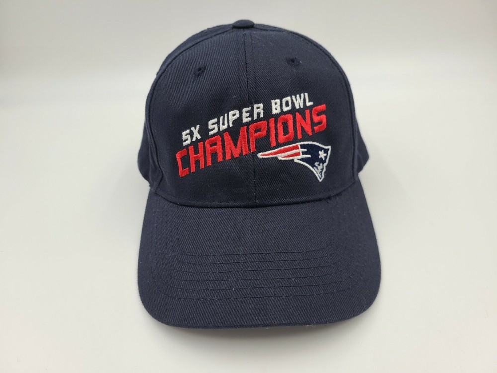 New England Patriots 5X Super Bowl Champs Adjustable Strapback NFL Cap