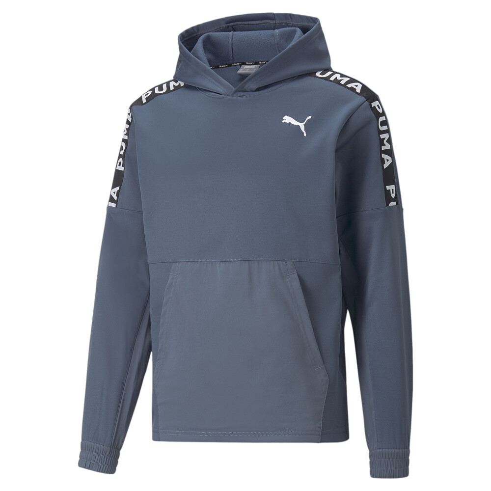 Puma Fit Pwrfleece Pullover Training Hoodie Mens Grey Casual Outerwear 52304518