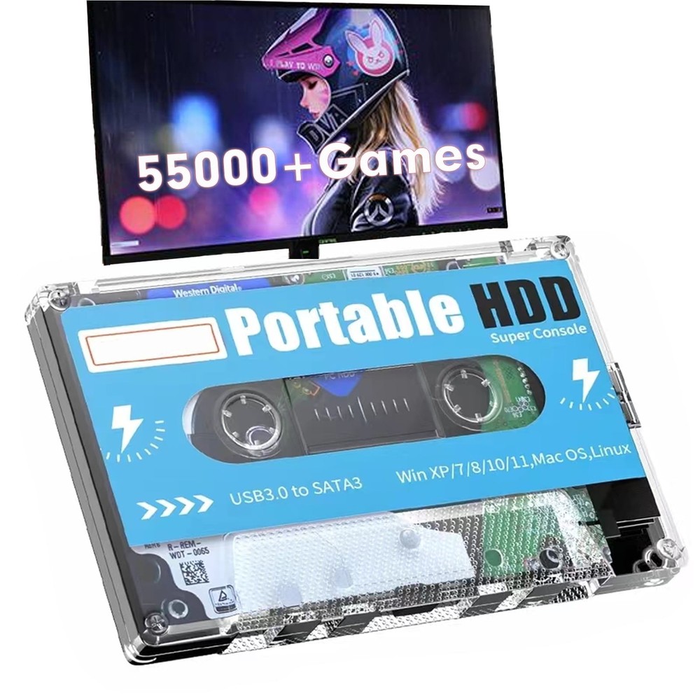 500GB Retro Game Hard Drive, Batocera 33 System Retro Games for PS3/PS2/WII/WIIU
