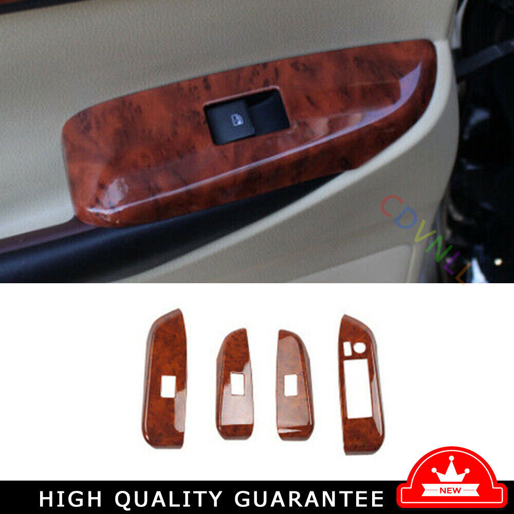 Window Lift Panel Switch Cover Trim For Toyota Highlander 2014-2019 Peach Wood