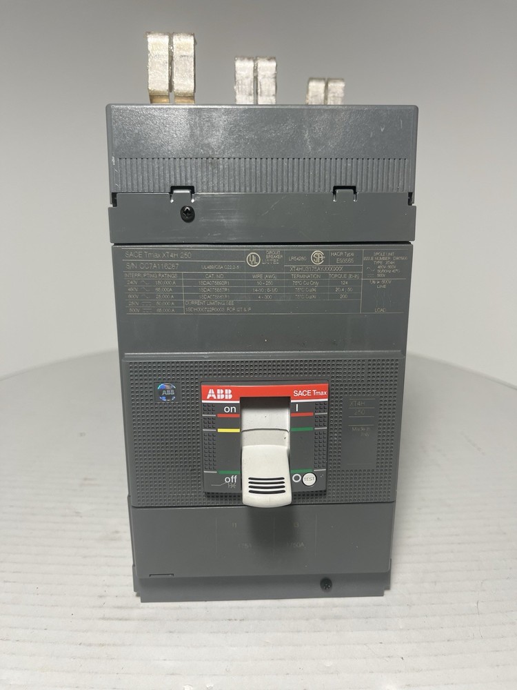 Abb Sace Tmax Xt4 H 250 Xt1Nu3125Ayd000Xxx Breaker 175 A 3P 600V Tmf 175-1750A