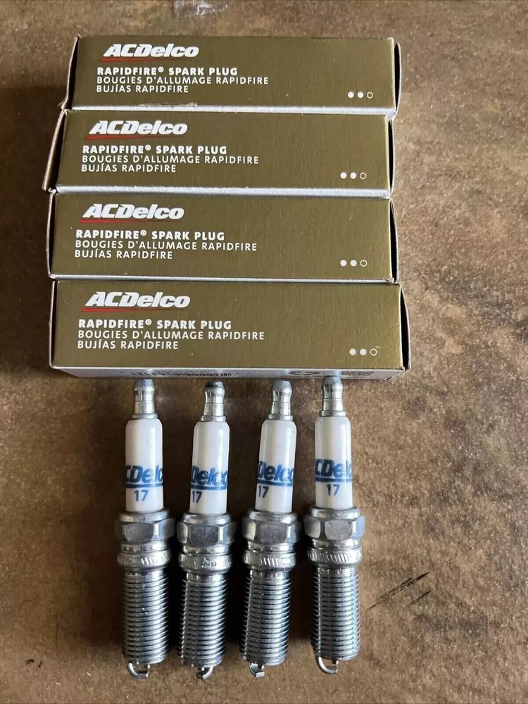 Genuine GM ACDelco RAPIDFIRE Platinum Spark Plugs #17 Set Of 4
